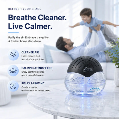 Water-Based Air Purifier with Essential Oil Diffuser & LED Night Light – Refresh Your Home Air, Reduce Odors from Smoke and Pets