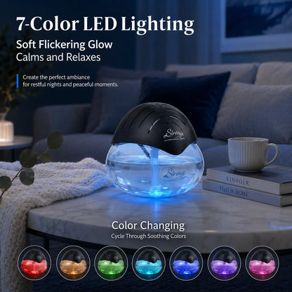 Water-Based Air Purifier with Essential Oil Diffuser & LED Night Light – Refresh Your Home Air, Reduce Odors from Smoke and Pets
